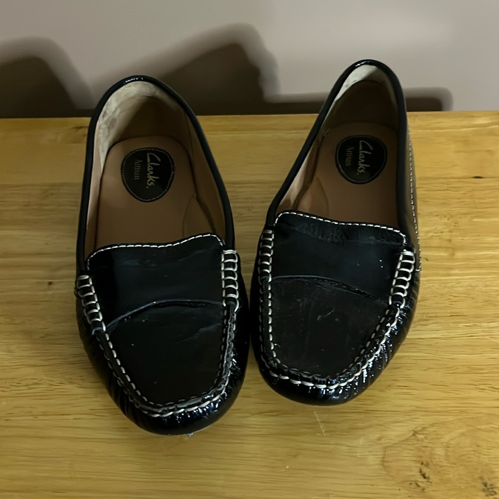 😄Clarkes 7.5m Leather Loafers